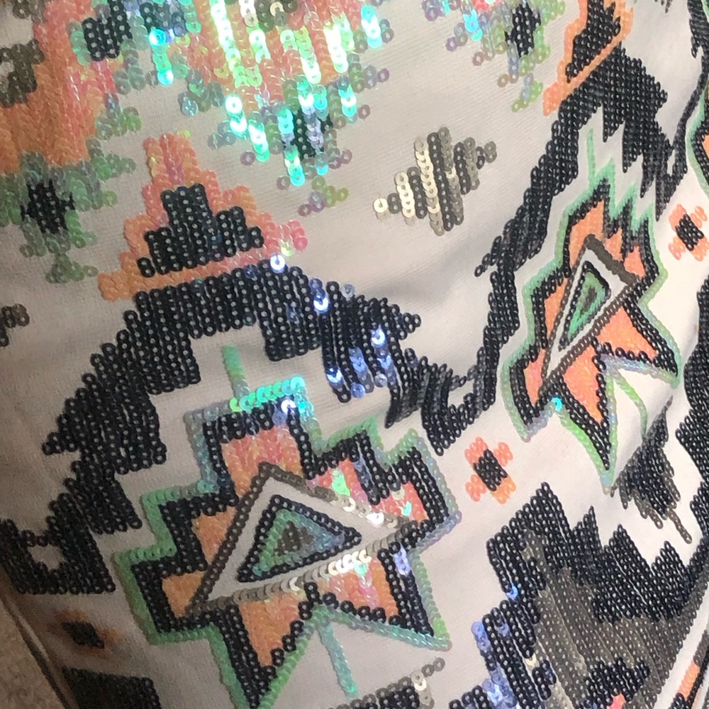 English Rose mini skirt Aztec print - Picture 3 of 5